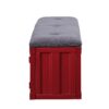 Cargo - Bench With Storage - Gray / Red - Image 2