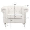 1 Seater Sofa - White - Image 15