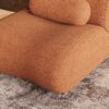 1 Piece Modern Modular Chenille Sofa With Reclined Backrest & Cylindrical Pillows, Upholstery, Sectional For Large Spaces - Rust Orange - Image 5
