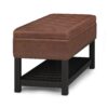 Lomond - Storage Ottoman Bench - Distressed Saddle Brown - Image 4