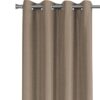 2 Pieces Set, Curtain Panel, 100% Blackout, Grommet, Thermal Insulation Polyester, Contemporary & Modern - Brown - Image 4