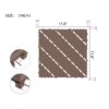Plastic Interlocking Deck Tiles, 44 Pack, Waterproof Outdoor All Weather Use - Red Brown - Image 4