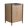 Modern Style Freestanding Bathroom Vanity With Adjustable Shelves, Excluding Sink - Light Coffee - Image 4