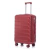 Set 3 Pieces 20" / 24" / 28" Abs Spinner Wheel Luggage, Matching Color, With Combination Lock - Wine Red - Image 25