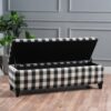 Contemporary Storage Ottoman With Seating And Storage - Black - Image 6