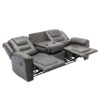 3 Seater Home Theater Recliner Manual Recliner Chair With Two Built-In Cup Holders For Living Room - Gray - Image 9