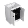 Modern Freestanding Bathroom Vanity With Resin Sink & Soft Close Cabinet Doors, Durable - White - Image 15