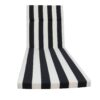 2 Piece Indoor / Outdoor Chaise Lounge Chair Cushion Set With Ties, Patio Seat Cushions For Lawn, Pool & Beach - Black / White Stripe - Image 8