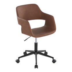 Margarite - Contemporary Task Chair - Black / Brown
