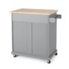 Negley - Contemporary Kitchen Cart With Wheels - Gray - Image 10