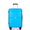 Hardshell Suitcase Spinner Wheels Pp Luggage Sets Lightweight Suitcase With Tsa Lock, 3 Piece Set (20/24/28) - Light Blue - Image 11