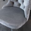 Swivel Velvet Barstools Adjusatble Seat Height From 25-33", Modern Upholstered Chrome Base Bar Stools With Backs Comfortable Tufted For Home Pub And Kitchen Island (Set of 2) - Gray - Image 10