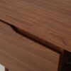 Modern TV Stand With Storage, Tempered Glass Shelf - Walnut - Image 11