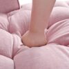Modern Chaise Lounge Sofa Bed Upholstered Sofa Couch With Tufted Seat And Detachable Pillows For Living Room - Pink - Image 23