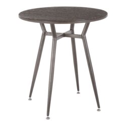 Clara - Industrial Round Dinette Table - Espresso
