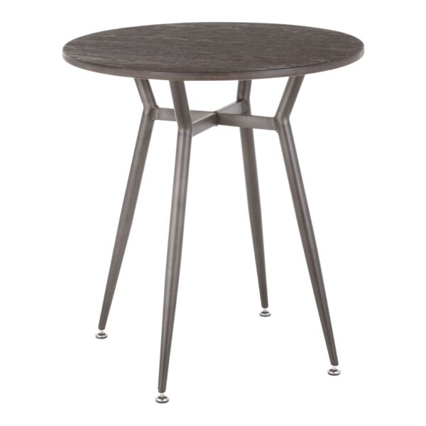 Clara - Industrial Round Dinette Table - Espresso