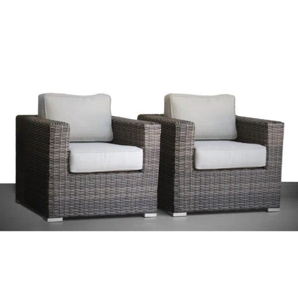 Comfortable Patio Chair With Cushions - Gray Mix