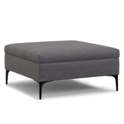 Rebecca - Multifunctional Coffee Table Storage Ottoman With Lift Up Lid - Gray