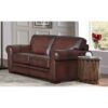 Brookfield - Leather Loveseat - Caramel - Image 2