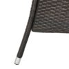 Outdoor Oval Dining Table With Silver Tipped Legs - Brown Multi - Image 10
