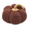Pumpkin Ornament Decor For Holiday Harvest Festival Fall Festival & Thanksgiving (Set of 2) - Dark Brown - Image 2