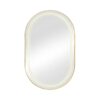 Oval Medicine Cabinet Mirror Bathroom Mirror With Storage Wall Mounted Medicine Mirror Cabinet With LED - Golden - Image 10