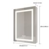 26" X 20" Bathroom Medicine Cabinet With LED Mirror, Anti-Fog, Waterproof, 3000K~6000K Single Door Lighted Bathroom Cabinet With Touch Swich, Dimmable, Recessed Or Surface Mount (Right Door) - Silver - Image 5