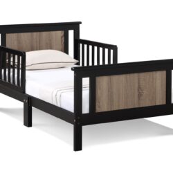 Connelly - Reversible Panel Toddler Bed - Black / Vintage Walnut