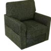 360° Swivel Chair Accent Barrel Armchair With Side Pockets, Chenille Upholstery, Compact Size - Green - Image 19