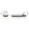 Willow - Sunbrella Upholstered Patio Lounger - Wheat Beige - Image 8
