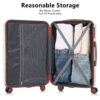 Set 3 Pieces 20" / 24" / 28" Abs Spinner Wheel Luggage, Matching Color, With Combination Lock - Beige - Image 5