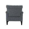 29.92" Mid-Century Modern Accent Chair, Linen Armchair With Tufted Back / Wood Legs, Upholstered Lounge Arm Chair Single Sofa For Living Room Bedroom - Gray - Image 9