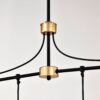 Dining Room Light Fixture / Chandelier Table, 40 -" Hanging For Farmhouse Linear Chandeliers, 5 Light Kitchen Island Lighting Ceiling Chandelier, With Metal Lampshade - Gold / Matte Black - Image 12