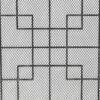 Dorothy - Modern Single Panel Iron Fire Screen With Geometric Pattern - Black / Sliver - Image 6