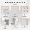 Bathroom Vanity With Top Sink, Modern Bathroom Storage Cabinet 2 Drawers And A Tip-Out Drawer, Single Sink Bathroom Vanity - White - Image 5