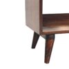 Bench With Mud Linen Seat Pad - Walnut - Image 2