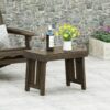 Temptation - Outdoor Foldable Side Table With Slat Design - Gray - Image 2