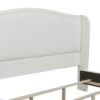 Carmen - King Upholstered Wingback Panel Bed Frame - Antique White - Image 9
