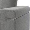 Gianna - Light Gray Woven Fabric Arm Chair - Image 4