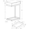 Accent Table, C - Shaped, Contemporary - Espresso - Image 7