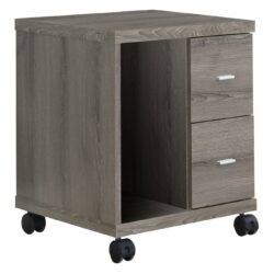 Office, File Cabinet, Printer Cart, Rolling File Cabinet, Mobile, Storage, Contemporary & Modern - Taupe