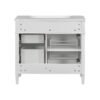 Bathroom Vanity With Top Sink, Modern Bathroom Storage Cabinet 2 Drawers And A Tip-Out Drawer, Single Sink Bathroom Vanity - White - Image 14