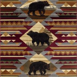 Nature's Nest - 2' X 3' Lodge Area Rug - Multi, Polyester