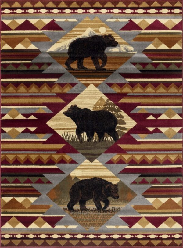 Nature's Nest - 2' X 3' Lodge Area Rug - Multi, Polyester