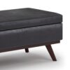 Owen - Lift Top Large Coffee Table Storage Ottoman - Distressed Black - Image 6