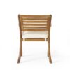 Outdoor Hermosa 5 Piece Wood Dining Set With Cushions - Teak / Beige - Image 10