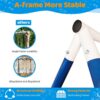 Metal Swing Stand With Saucer Outdoor Playground Metal Swing Set For Kids Outdoor Play Equipment - Antique Blue - Image 4