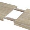 7 Piece Wooden Dining Table Set Mutifunctional Extendable Table With Leaf And 2 Drawers, 6 Dining Chairs With Soft Cushion - Natural Wash - Image 13