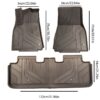 Floor Mats Fit For 2023 Tesla Model Y New Generation Full Set Floor Mats Custom Fit For 2023 New Version Tesla Model Y - Black - Image 5