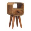 Extra Mini Curve Open Slot Nightstand - Oak - Image 9